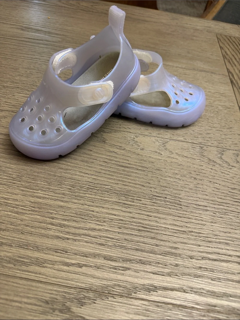 Mini Melissa Iridescent Pearl Jelly Mary Jane Sandals